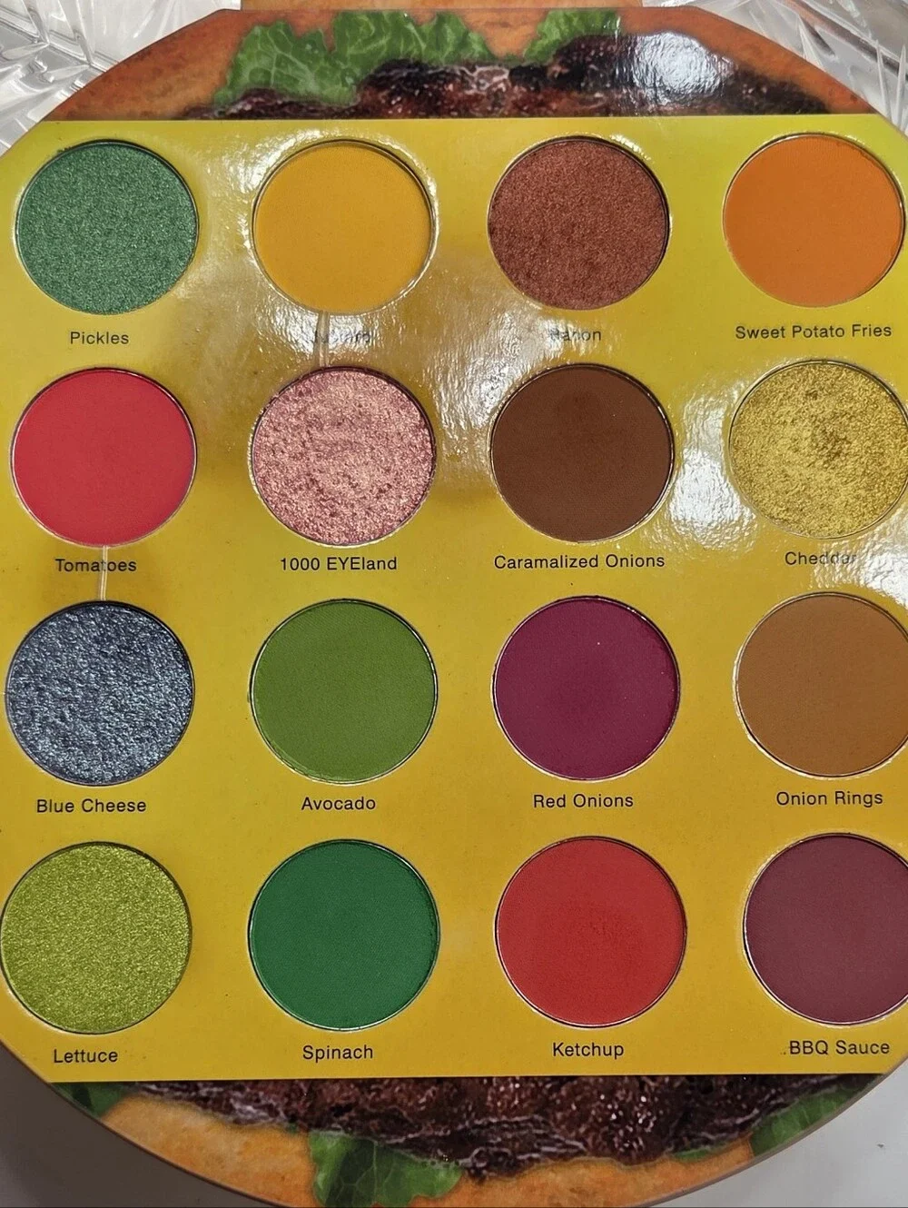 GLAMLITE BURGER EYESHADOW PALETTE WITH ORIGINAL BOX